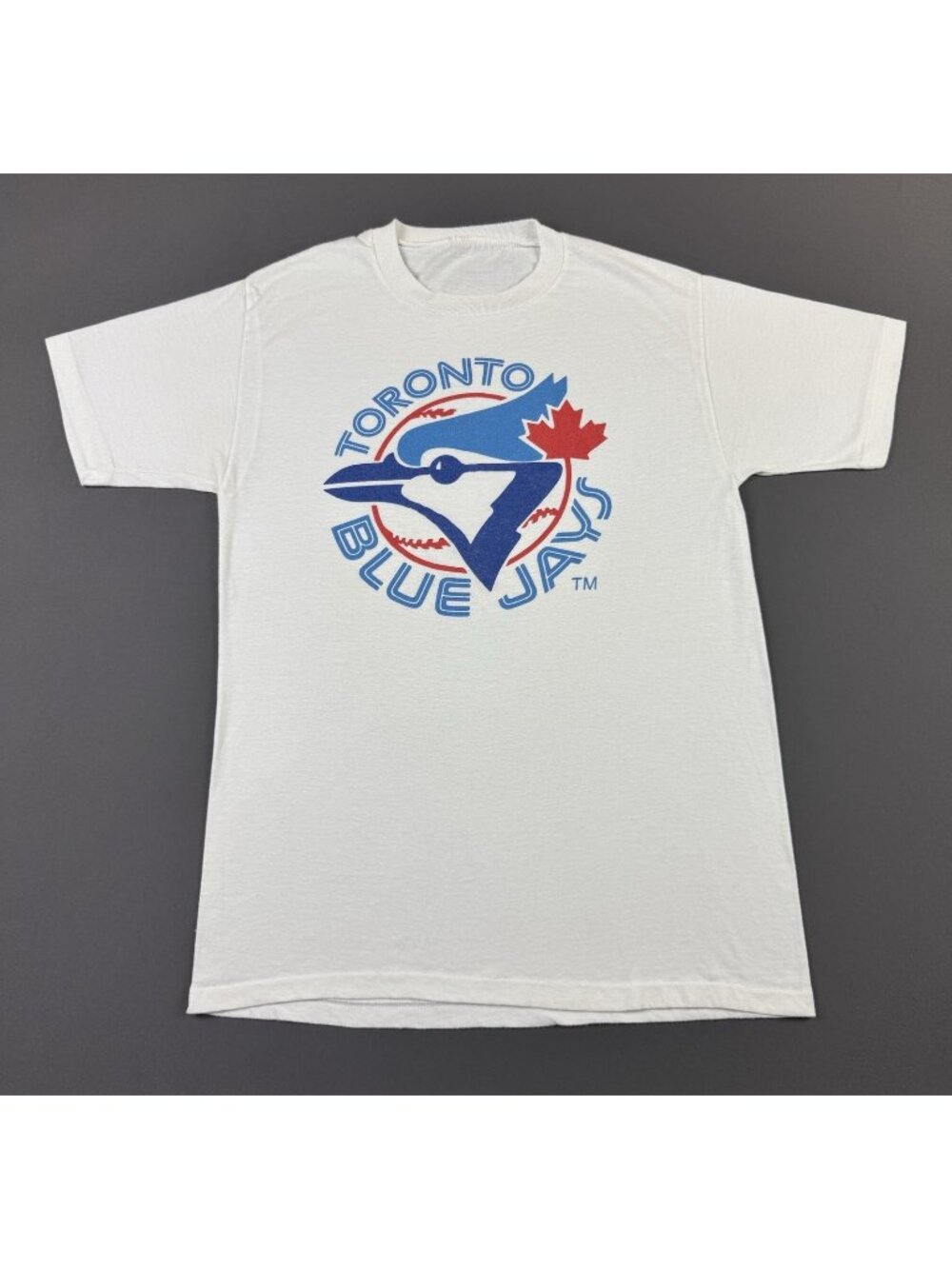 Rare Vintage 90s Toronto Blue Jays MLB Baseball White Single Stitch Shirt Promo